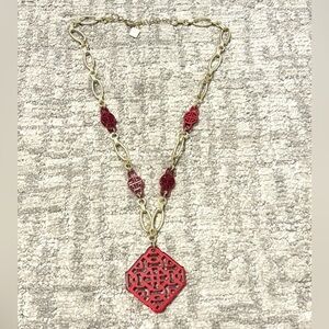 Zenzii Rose Resin Pendent Necklace